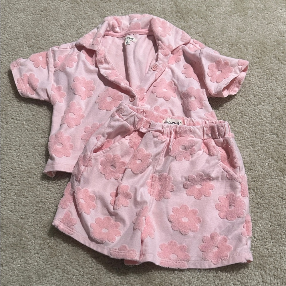 Kate Mack girls 2 piece floral lounge set size 6
